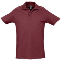 POLO PIQUÉ M/M 3 BOT SPRING BORDEAUX 